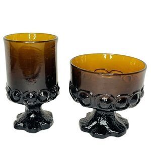 Franciscan Madeira Smoke Brown Sherbet Champagne Glass Set of 2